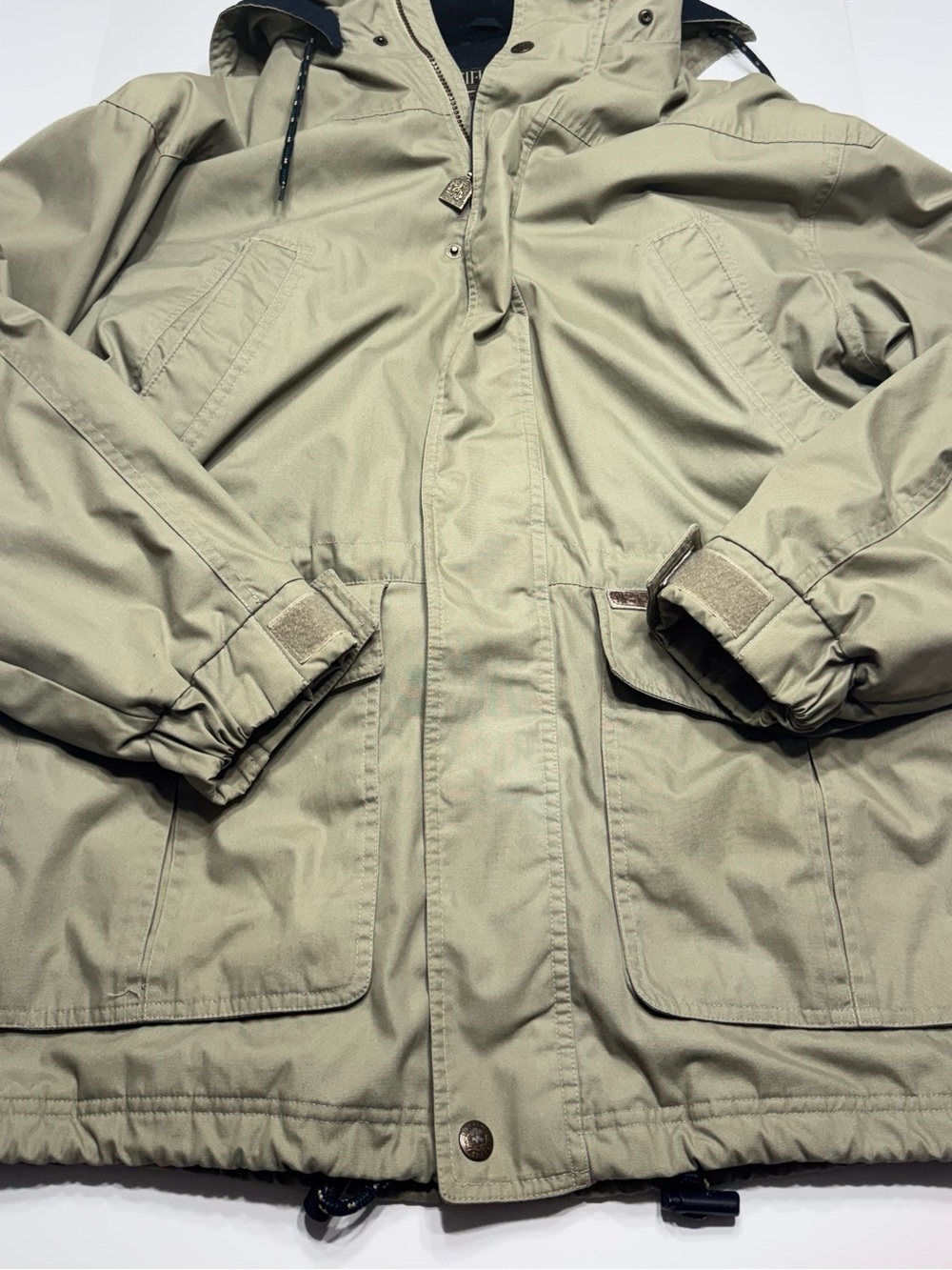 Pacific Trail Navy and Cream Men's Insulated Raincoat